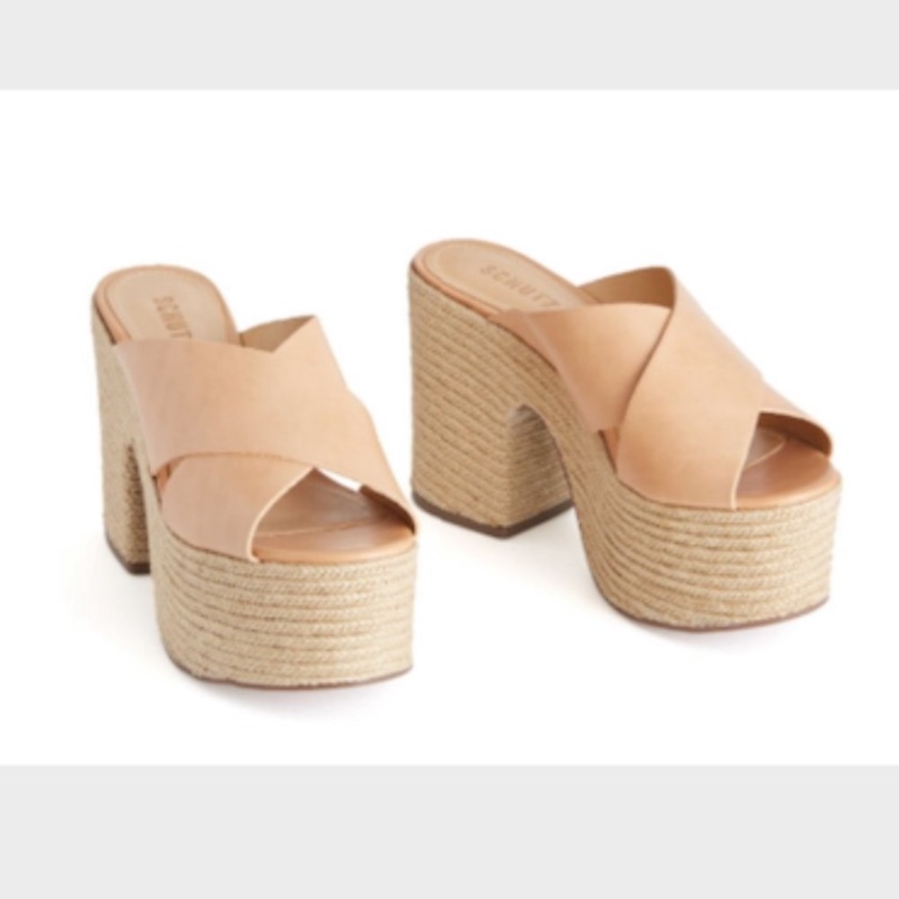 Schutz Lora leather platform sandal